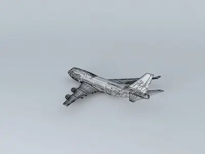 KLM 747-400 Free 3D model