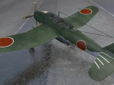 Aichi B7A2 Rjusei - aka Grace 3D model