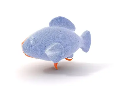 Inflatable Clownfish Balloon Model Pack Low-poly 3D model