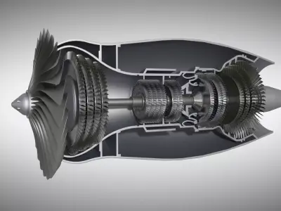 Aircraft Engine Turbine 3D model