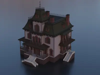Phantom Manor Low-poly 3D model