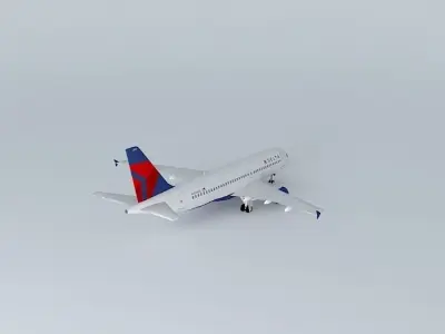 Delta Airlines Airbus A320 Free 3D model
