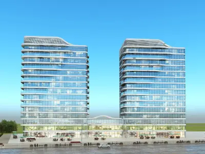 Commercial office building 3D model