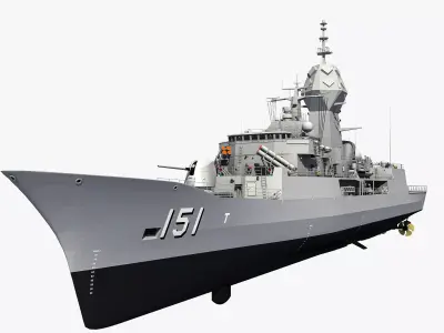 ANZAC MEKO Class Frigate HMAS ARUNTA FFH 151 3D model