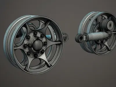 M113 Wheels Collection 3D model