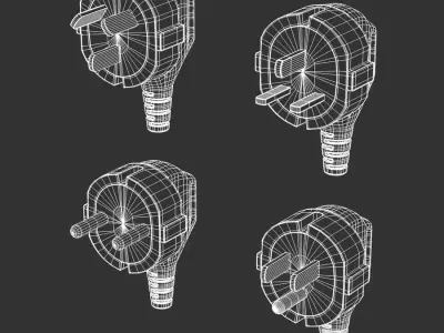  Type B Power Plug Model, Black 