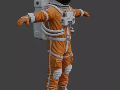 Realistic Astronaut Space Suit 3D model 13