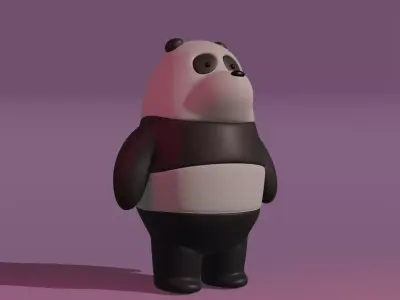 Panda bear 3D model