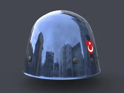 Military Helmet Low-poly 3D model 5