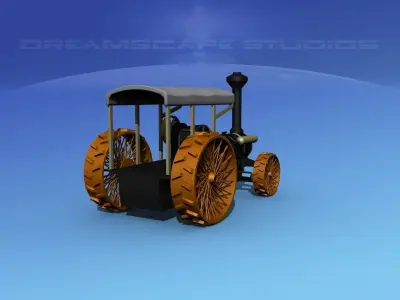Steam Tractor 3D model