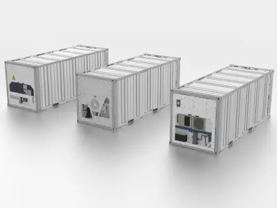 Refrigerated Container - Reefer 3D model