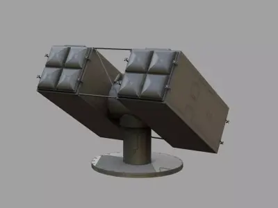 Sea Sparrow Launcher Mark 29 Low-poly 3D model