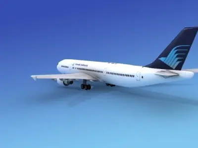 Airbus A300 Garuda Indonesia 3D model