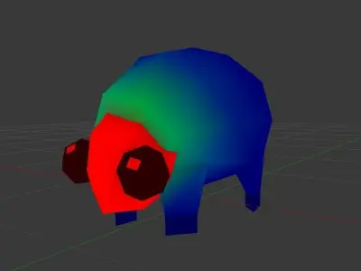 Sheep small cute character Free low-poly 3D model