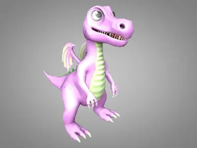 Dragon Cartoon Low-poly 3D model