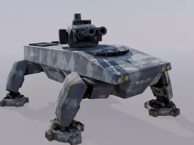SCI-FI AIFV MECHA Low-poly 3D model