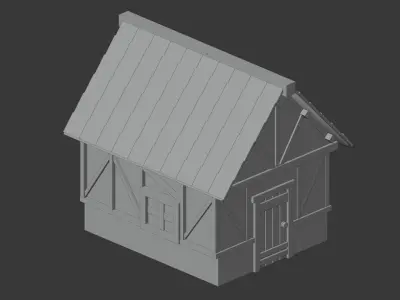 Medieval House Design 1 Low-poly 3D model