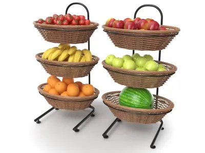 Fruits Display Stands 3D model