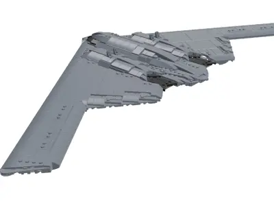 MocBricks3D - B-2 Stealth Bomber 3D print model