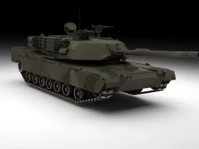 Abrams Tank Low-poly 3D model