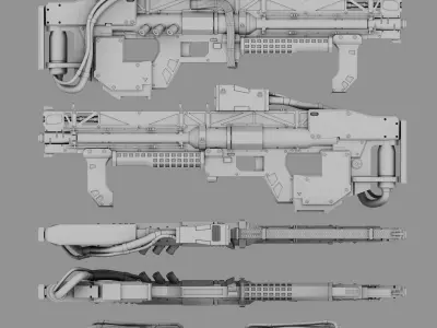 Rifle Sci-Fi 3D model