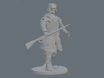 USSR Red Army infantry 3D print model
