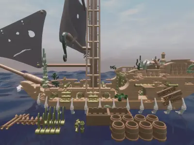 LEGO - CURSED SLOOP - DEVILs PUPIL - Rogue Film Productions 3D model