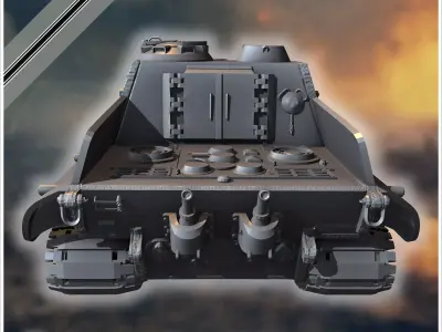 E-100 Krokodil 170mm Entwicklung super-heavy tank - Germany East 3D print model