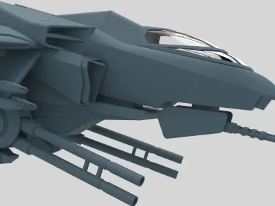 SciFi Helicopter 3D model