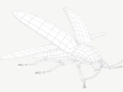 Firefly Low-poly 3D model