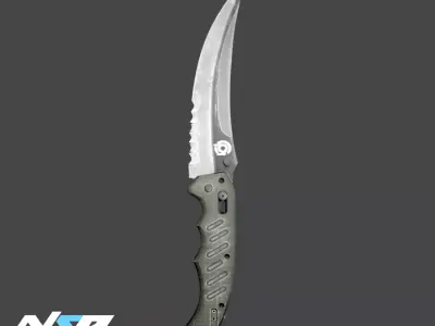 Flip Knife CS GO Knife Low-poly 3D model