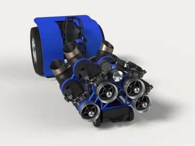 Jet pulling tractor 2 3D model