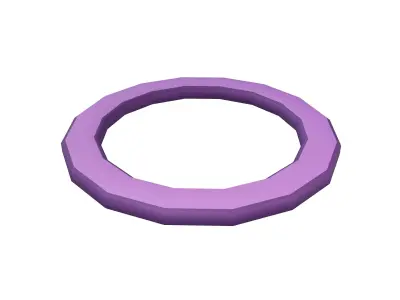 Hollow Circle v1 002 Low-poly 3D model