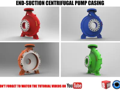End Suction Centrifugal Pump Volute Casing Free 3D model