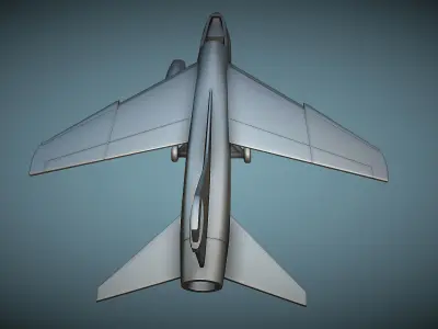 Vought LTV TA-7C Corsair II - 3D Printable Model 3D print model