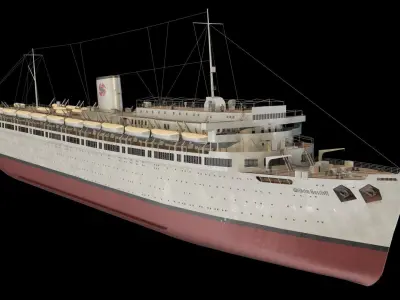 MV Wilhelm Gustloff German cruise ship 3D model