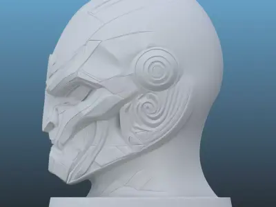 Sci-Fi Warrior Bust Sculpture PM-122 3D print model
