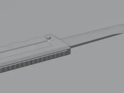 Low-Poly Pocket Knife Free low-poly 3D model