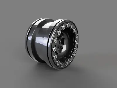 wheel car rc model machinery 3D model