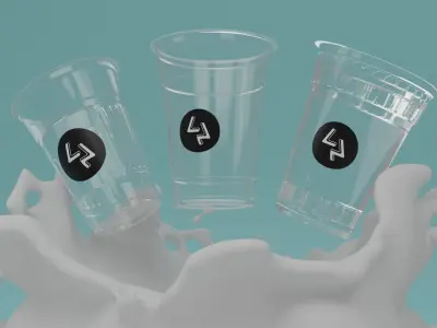 3D Plastic Cup for Advertisement and Commercial 3D model