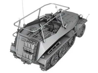 SD KFZ 250 3 - Half-track Command Version 3D model