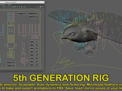 House Sparrow Rigged 3D model