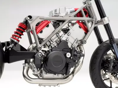 HONDA V3 ELECTRIC SUPERCHARGED ENGINE BASED ON EICMA 3D model