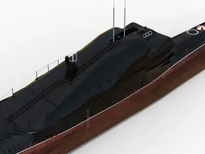Project 665 Whiskey Long Bin submarine 3D model