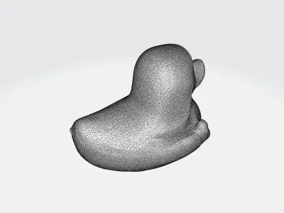 Nun duck 3d model Low-poly 3D model