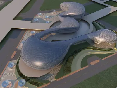 Futuristic Museum 2 3D model