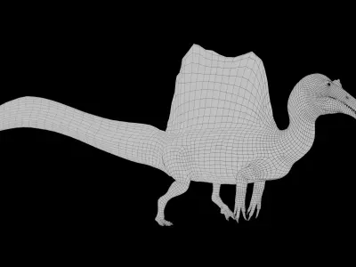 Spinosaurus Aegyptiacus-Low Poly-Rigged Low-poly 3D model