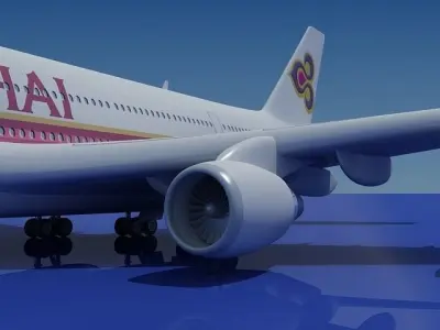Textured Thai Airbus 3D model