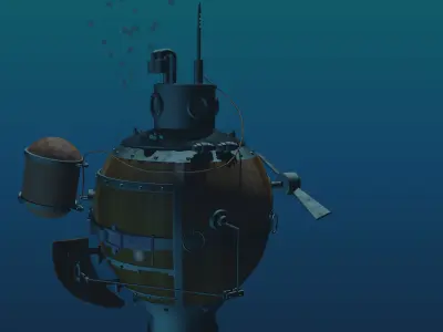 Turtle submarine 3D model