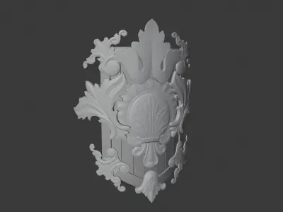 Medieval Royal Shield 3D model
